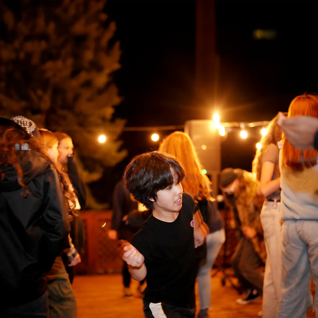 Camp Dance Night Under String Lights