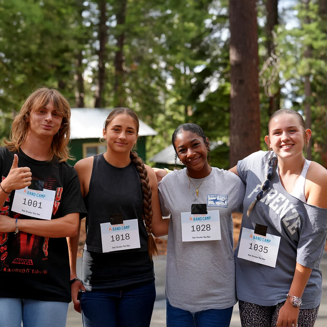 Campers Posing Before Activity Challenge