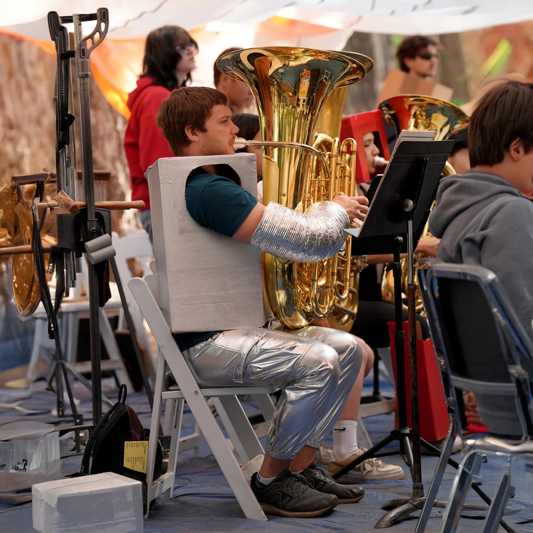Costumed Tuba Player At Band Camp