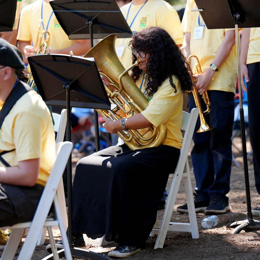 Euphonium Player In Outdoor Performance