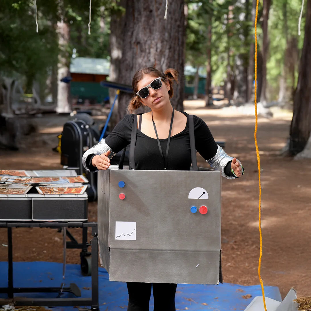 Robot Costume Activity At Camp